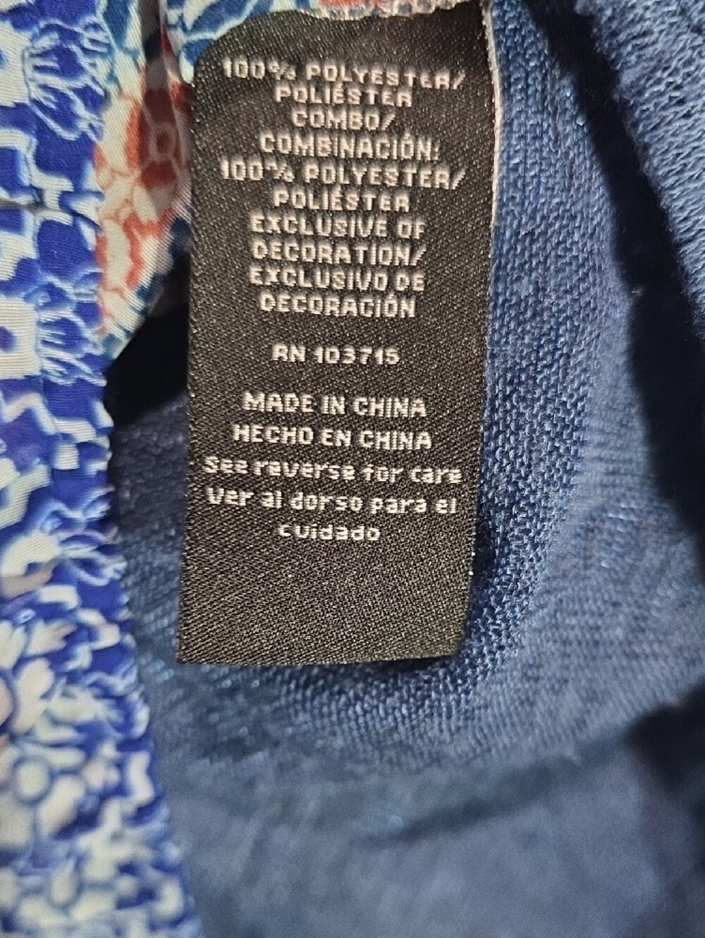 Blue Paisley-Panel Boho Tunic Top - Picture 8 of 8